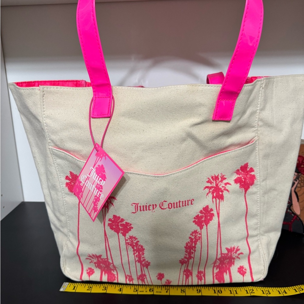 Juicy Couture Pink and Cream Tote Bag